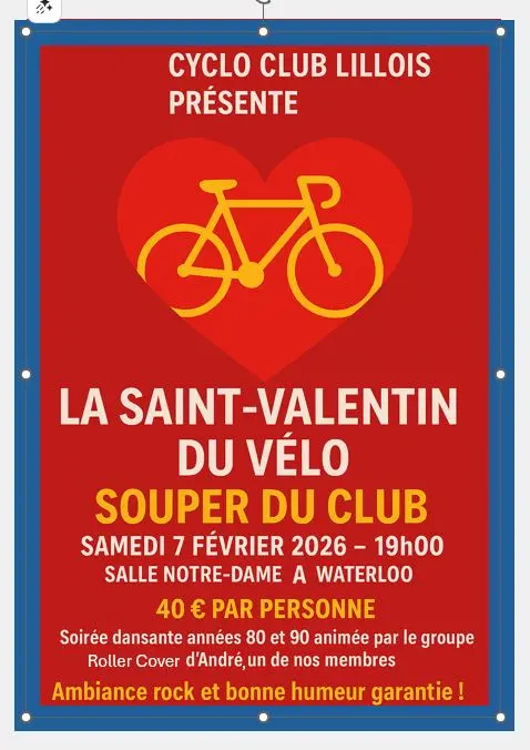 Souper Soirée du club 7 février 2026 à 19h00