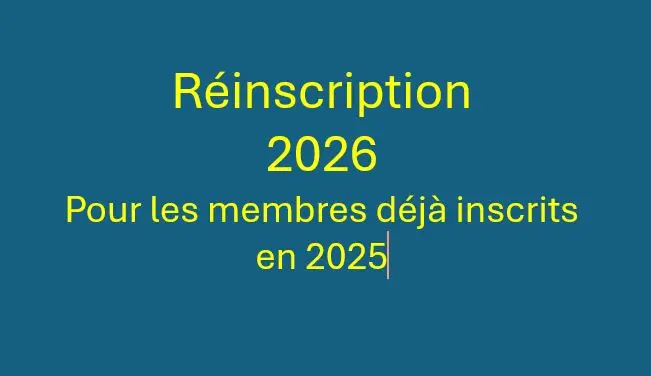 Réinscription 2026