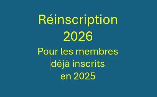 Réinscription 2026